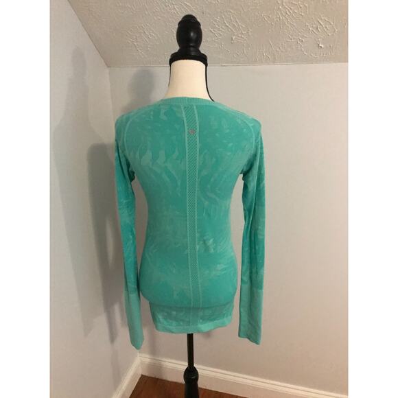 Lululemon Swiftly Tech Long Sleeve Crew Heathered Bali Breeze - Size 6 - Picture 4 of 11